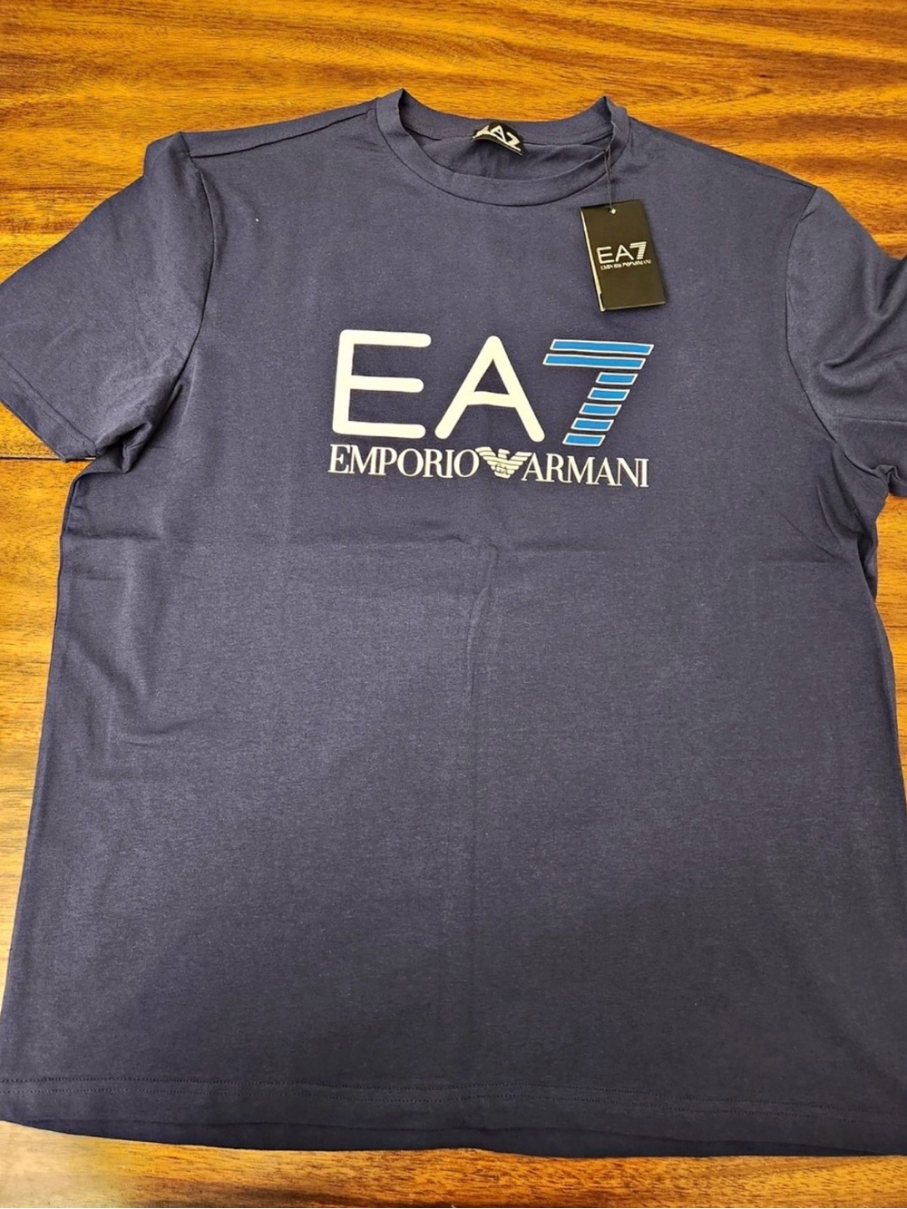 EA7 Emporio Armani Logo T-Shirt Navy Blue Men’s XXL NWT